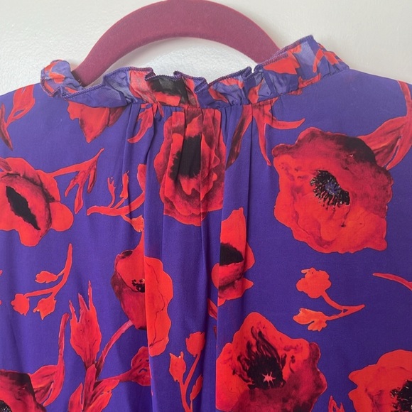 Alice + Olivia Women's Ellamae Floral Ruffle in Poppy Garden Print - Picture 10 of 11